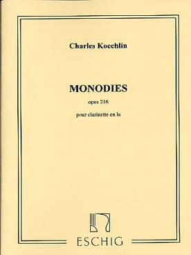 Illustration koechlin monodies (10) op. 216 cl. en la