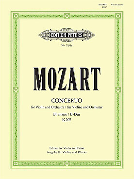 Illustration mozart concerto n°  1 k 207 en si b maj