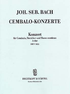 Illustration de Concerto BWV 1055 en la M pour clavecin et cordes