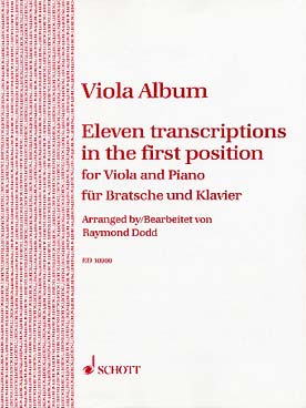 Illustration de VIOLA ALBUM : 11 transcriptions en 1re position