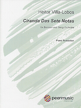 Illustration de Ciranda das sete notas pour basson et orchestre à cordes, réd. piano
