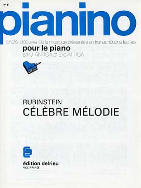 Illustration de Mélodie op. 3 N° 1 en fa M (collection "Pianino" - édition simplifiée)
