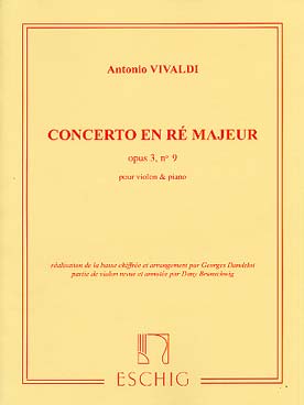 Illustration vivaldi concerto op.  3/ 9 rv230 re maj