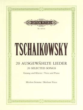 Illustration tchaikovsky lieder choisis, voix moyenne