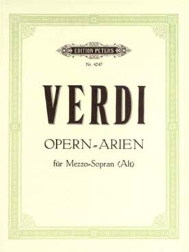Illustration verdi airs d'operas pour mezzo/alto