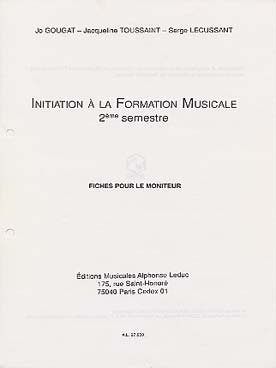 Illustration de MÉTHODE I.F.M. pour enfants de 4 à 5 ans par Gougat, Lécussant et Toussaint 2e semestre : - Fiches moniteur 2