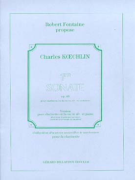 Illustration de Sonate N° 1 op. 85 (cl. en la ou si b et orchestre, réd. piano)