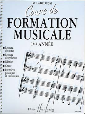Illustration de Cours de formation musicale : lecture de notes et de rythmes, dictées, chant, exercices pratiques et théoriques - Vol. 1