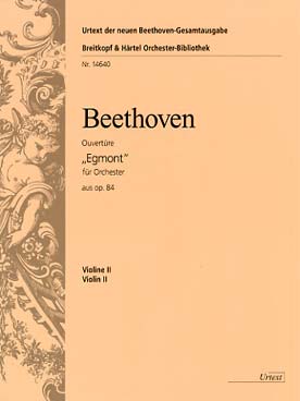 Illustration de Ouverture d'Egmont op. 84 - partie de violon 2