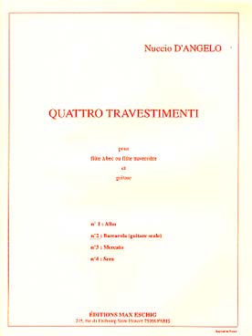 Illustration de Quattro travestimenti pour flûte à bec ou flûte traversière et guitare - N° 2 : Barcarola (guitare seule)