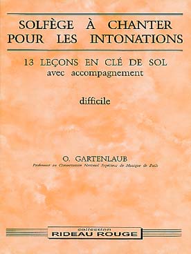 Illustration de Solfèges à chanter pour les intonations 13 Leçons clé de sol a/a (difficile)