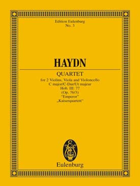 Illustration de Quatuor à cordes op. 76/3 en do M "Empereur" (Hob. III:77)