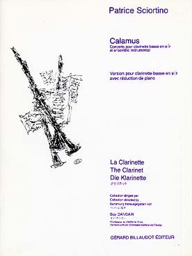 Illustration de Calamus, Concerto pour clarinette basse et ensemble instrumental, réd. piano