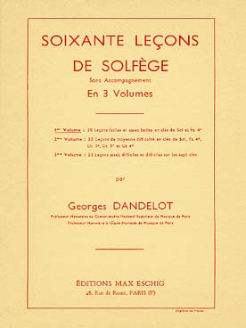 Illustration de 60 Leçons de solfège - Vol. 1