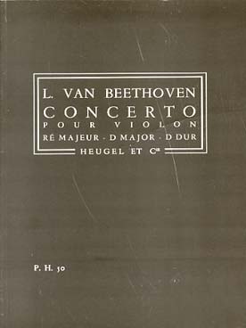 Illustration de Concerto pour violon op. 61 en ré M - éd. Heugel
