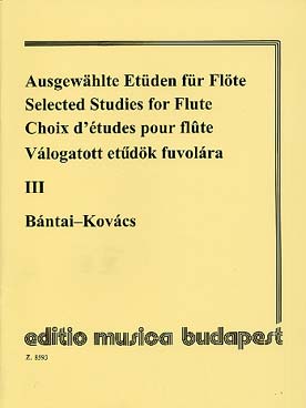 Illustration de CHOIX D'ÉTUDES pour flûte (Bántai/Kovács) - Vol. 3