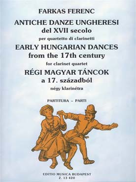 Illustration de Old hungarian dances from the 17th 4 clarinettes