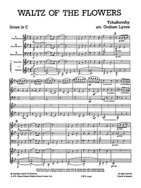 Illustration de MIXED BAG : ensembles variables pour bois (C + P) - N° 1 : TCHAIKOVSKY Valse des fleurs