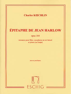 Illustration de Epitaphe de Jean Harlow op. 164 pour flûte, saxophone et piano