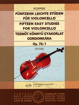 Illustration de 15 Études op. 76/1 avec 2e violoncelle
