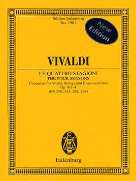Illustration de Concertos op. 8 avec violon solo "Les quatre saisons", les 4 en recueil (nouvelle édition 2011)
