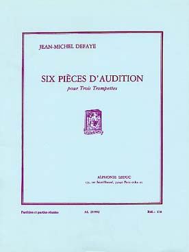 Illustration de 6 Pièces d'audition pour 3 trompettes - Conducteur + parties