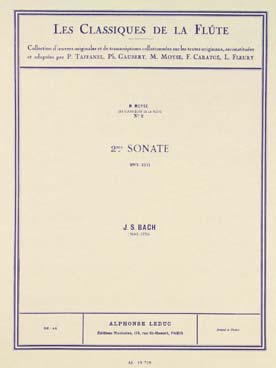 Illustration de Sonate BWV 1031 N° 2 en mi b M - éd. Leduc
