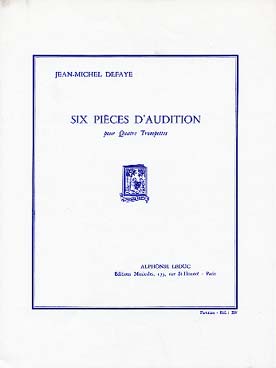 Illustration de 6 Pièces d'audition pour 4 trompettes - Conducteur
