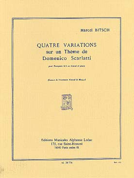 Illustration de 4 Variations sur un thème de Domenico Scarlatti (cornet)
