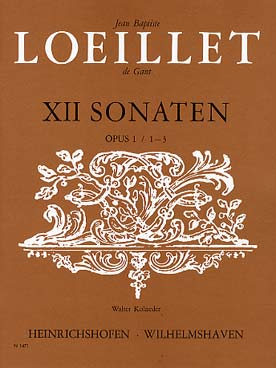 Illustration de 12 Sonates op. 1 (flûte à bec alto) - Vol. 1 : N° 1 à 3