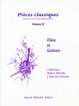 Illustration de PIÈCES CLASSIQUES (tr. J. M. Mourat) - Vol. 2 : Bach J. S. (extraits du livre d'Anna Magdalena)
