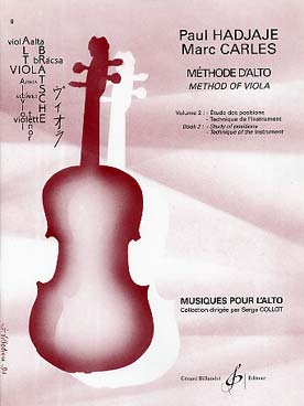 Illustration de Méthode d'alto - Vol. 2 : Étude des positions, technique de l'instrument