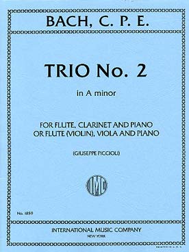 Illustration de Trio N° 2 en la m pour flûte, clarinette et piano ou flûte (violon), alto & piano