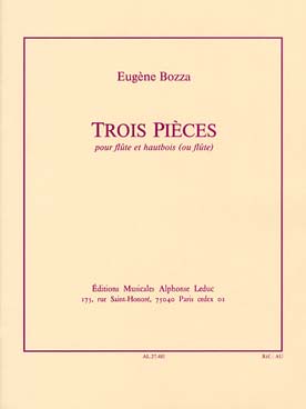 Illustration bozza 3 pieces pour flute et hautbois