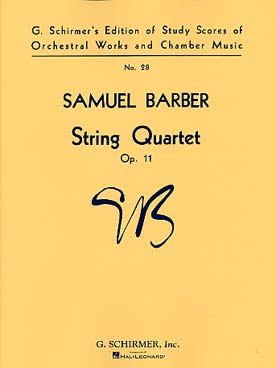 Illustration barber quatuor a cordes op. 11 conduct.