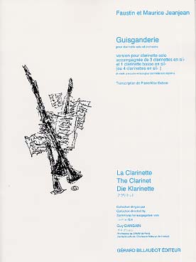 Illustration de Guisganderie pour clarinette solo et orchestre, version clarinette solo + 3 clarinettes et 1 clarinette basse (ou 4 clarinettes)