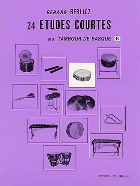 Illustration de 24 Études courtes - Vol. B : pour tambour de basque