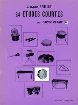 Illustration de 24 Études courtes - Vol. G : pour caisse claire