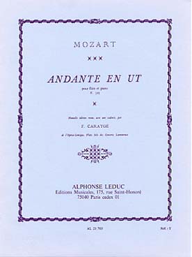 Illustration de Andante en ut M KV 315 avec cadence de F. Caratgé