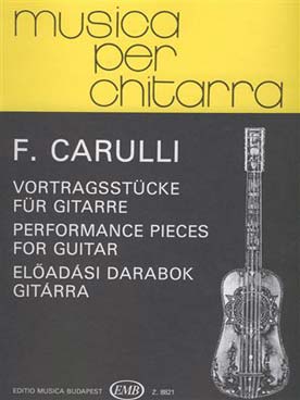 Illustration carulli performance pieces for guitar