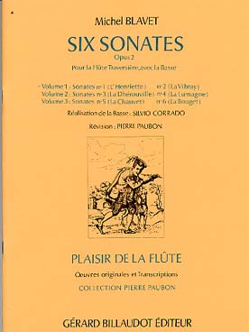 Illustration de 6 Sonates op. 2 (éd. Billaudot) - Vol. 1 :  N° 1 L'Henriette et N° 2 La Vibray