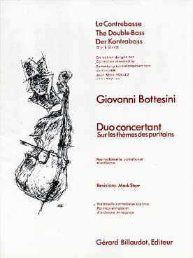 Illustration de Duo concertant sur les thèmes des puritains pour violoncelle, contrebasse et piano