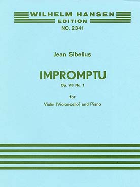 Illustration de Impromptu op. 78 N° 1 pour violon ou violoncelle et piano
