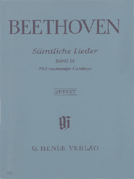 Illustration de Lieder (édition intégrale Henle) - Vol. 3 : à plusieurs voix avec piano