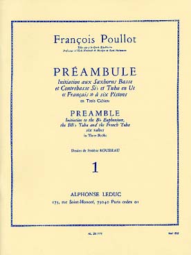 Illustration de Préambule, initiation aux saxhorns basse et contrebasse si b et tuba en ut - Vol. 1