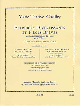 Illustration de Exercices divertissants et pièces brèves - Vol. 1 : 65 exercices & pièces pour alto seul