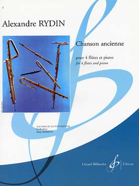 Illustration de Chanson ancienne pour quatuor de flûtes (en ut) et piano