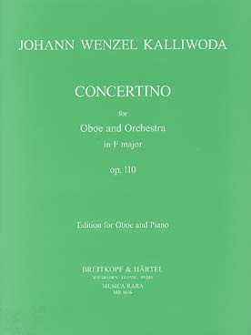 Illustration de Concertino op. 110 en fa M pour hautbois et réduction piano