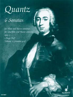 Illustration de 6 Sonates op. 1 (flûte & basse continue) - Vol. 2 : N° 4 à 6