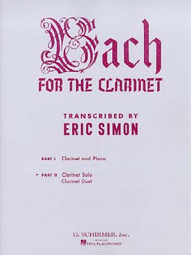 Illustration de Bach for the clarinet  Livre 2 : clarinette et piano